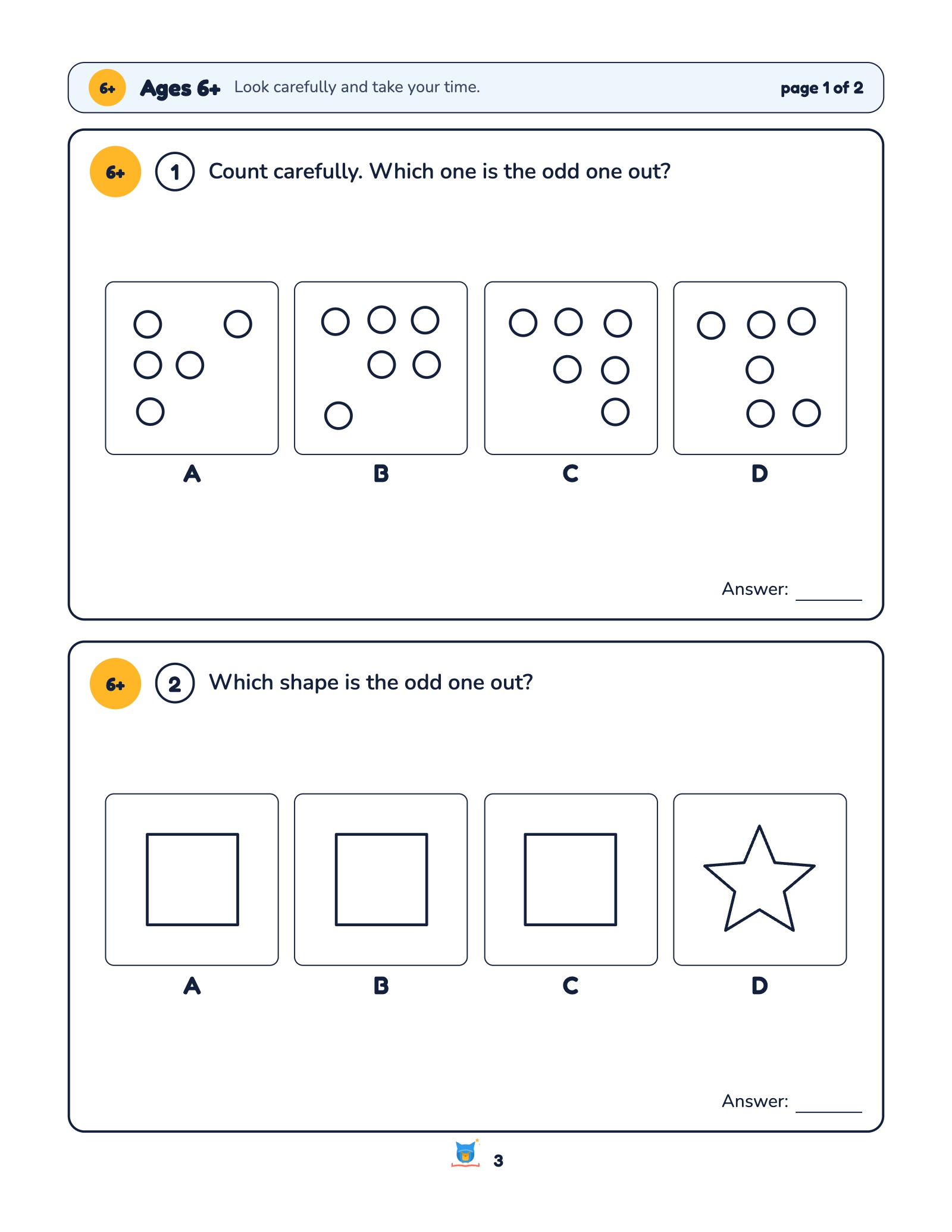 Free Puzzle Pack: puzzles for ages 6+